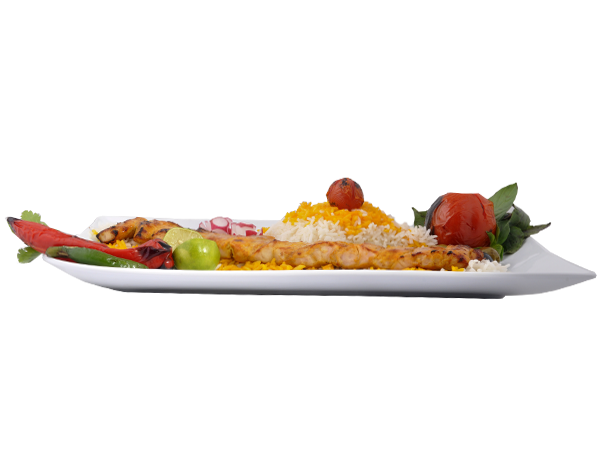 چلو جوجه کباب زعفرانی با دوغ