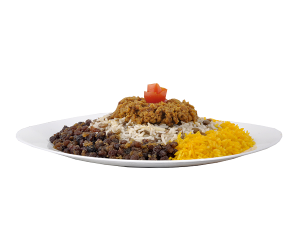 عدس پلو با گوشت چرخ کرده با دوغ ( ویژه دبستان )