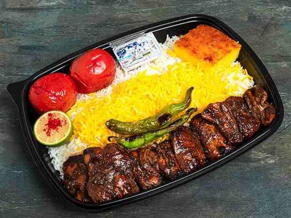 چلو جوجه کباب ترش با دوغ ( ویژه دبستان )