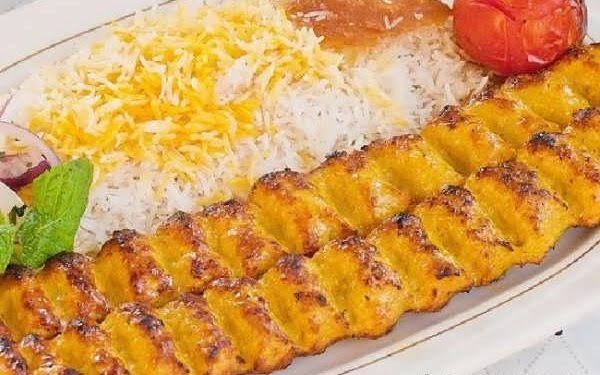 چلو کباب کوبیده مرغ با دوغ ( ویژه دبستان )